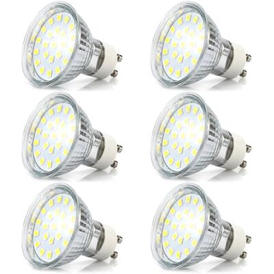 Noa Home Deco Pacco 6 GU10 LED Lampadina 5 W 220V, 3000 K Bianco Caldo, 550 Lumen, 38° Angolo Luce, Non Dimmerabile Riflettore Lampada, Risparmio Energia GU10 LED Faretto per Soggiorno, Cucina, Camera Noa Home Deco Pacco 6 GU10 LED Lampadina 5 W 220V, 3000 K Bianco Caldo, 550 Lumen, 38° Angolo Luce, Non Dimmerabile Riflettore Lampada, Risparmio Energia GU10 LED Faretto per Soggiorno, Cucina, Camera