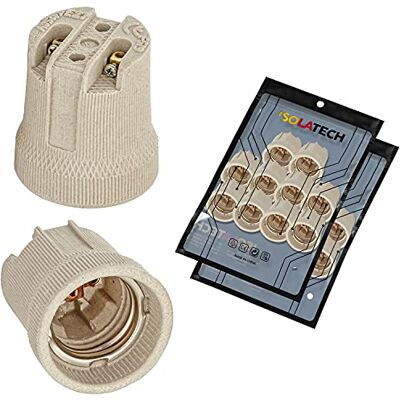ISOLATECH 20x Portalampada E27 in Ceramica per Lampadine LED Per lampadine a risparmio energetico, Max. 250V/4A, Resistente al calore, Per casa, bagno, cucina e frigorifero ISOLATECH 20x Portalampada E27 in Ceramica per Lampadine LED Per lampadine a risparmio energetico, Max. 250V/4A, Resistente al calore, Per casa, bagno, cucina e frigorifero