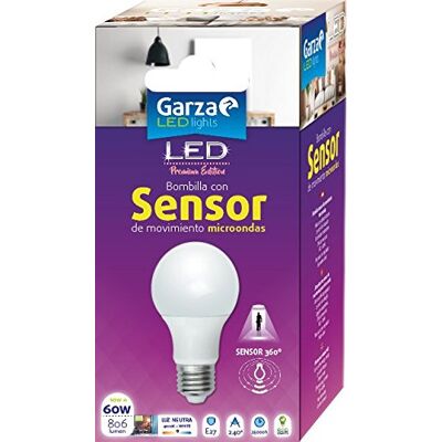 Garza Lampadina LED con sensore microonde, E27, 10 W, Viola Garza Lampadina LED con sensore microonde, E27, 10 W, Viola
