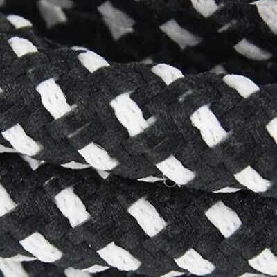 CHACON Cavo rivestito in tessuto 3D in rilievo 3 m Nero/Bianco CHACON Cavo rivestito in tessuto 3D in rilievo 3 m Nero/Bianco