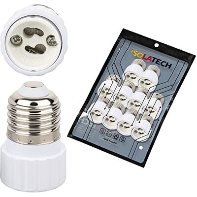 ISOLATECH 10x Adattatore da E27 a GU10 Max.250V/2A Ceramica Convertitore LED, per lampadine a risparmio energetico e lampadine a incandescenza, Resistente al calore, Attacco in ceramica ISOLATECH 10x Adattatore da E27 a GU10 Max.250V/2A Ceramica Convertitore LED, per lampadine a risparmio energetico e lampadine a incandescenza, Resistente al calore, Attacco in ceramica