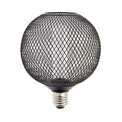 XANLITE Lampadina decorativa Gabbia Sfera Attacco E27 ologramma Bianco caldo Temperatura colore 1800K 4W Nero Basso consumo XANLITE Lampadina decorativa Gabbia Sfera Attacco E27 ologramma Bianco caldo Temperatura colore 1800K 4W Nero Basso consumo