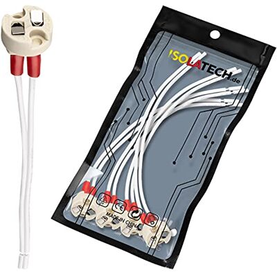ISOLATECH 4x Portalampade universali MR16 MR11 GU5.3 G4 in ceramica Max.250V/2A, Per LED e lampadine a risparmio energetico, Resistente al calore, Per la casa e il bagno ISOLATECH 4x Portalampade universali MR16 MR11 GU5.3 G4 in ceramica Max.250V/2A, Per LED e lampadine a risparmio energetico, Resistente al calore, Per la casa e il bagno