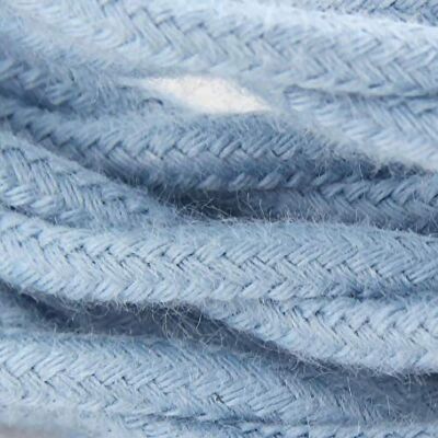 CHACON Cavo rivestito in tessuto effetto cotone intrecciato 3 m Blu oceano CHACON Cavo rivestito in tessuto effetto cotone intrecciato 3 m Blu oceano