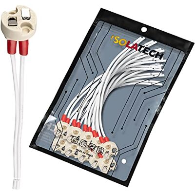 ISOLATECH 10x Portalampade universali MR16 MR11 GU5.3 G4 in ceramica Max.250V/2A, Per LED e lampadine a risparmio energetico, Resistente al calore, Per la casa e il bagno ISOLATECH 10x Portalampade universali MR16 MR11 GU5.3 G4 in ceramica Max.250V/2A, Per LED e lampadine a risparmio energetico, Resistente al calore, Per la casa e il bagno