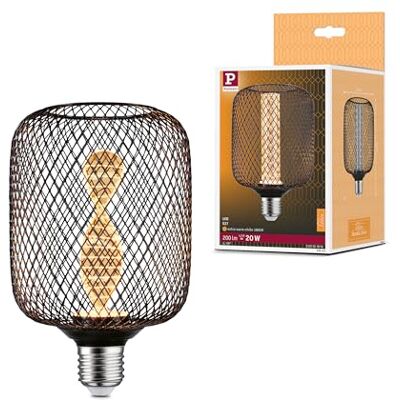Paulmann Metallic Glow Edition lampadina a LED standard 230V cilindrica E27 spirale 4,2W 200lm 100mm nero metallo 1800K Paulmann Metallic Glow Edition lampadina a LED standard 230V cilindrica E27 spirale 4,2W 200lm 100mm nero metallo 1800K