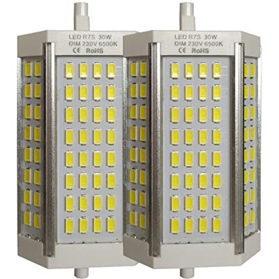 LED ATOMANT 2x Lampadina LED R7S 118mm 30W Dimmerabile Bianco Caldo 3000lm 3000K, Senza ventola LED ATOMANT 2x Lampadina LED R7S 118mm 30W Dimmerabile Bianco Caldo 3000lm 3000K, Senza ventola