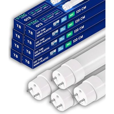 V-TAC 8x Tubi LED 120 CM con attacco G13 18W 8 PEZZI 1850 Lumen Chip Samsung Tubi LED per Soffitto, Parete, Garage, Negozio Tubo LED forma T8 Sostituzione Neon Luce Fredda 6500K V-TAC 8x Tubi LED 120 CM con attacco G13 18W 8 PEZZI 1850 Lumen Chip Samsung Tubi LED per Soffitto, Parete, Garage, Negozio Tubo LED forma T8 Sostituzione Neon Luce Fredda 6500K