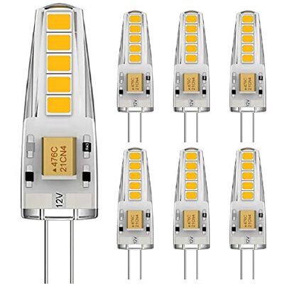 EXTRASTAR Lampadina LED G4, 1.8W Equivalente a 14W Lampada Alogena,luce bianco caldo 3000K Non-Dimmerabile 360 Grado, 6 Pezzi EXTRASTAR Lampadina LED G4, 1.8W Equivalente a 14W Lampada Alogena,luce bianco caldo 3000K Non-Dimmerabile 360 Grado, 6 Pezzi