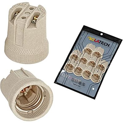 ISOLATECH 10x Portalampada E27 in Ceramica per Lampadine LED Per lampadine a risparmio energetico, Max. 250V/4A, Resistente al calore, Per casa, bagno, cucina e frigorifero ISOLATECH 10x Portalampada E27 in Ceramica per Lampadine LED Per lampadine a risparmio energetico, Max. 250V/4A, Resistente al calore, Per casa, bagno, cucina e frigorifero