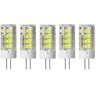 Jiotouhu 5X G4 LED Lampadine 5W LED Luce Lampada 51 SMD 2835LEDs Bianco Freddo 6000K LED Lampadina 500LM Equivalente a 50W Alogena AC/DC12V