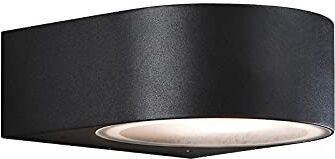 Konstsmide Konst Smide  Lampada da parete Teramo, larghezza 17 cm, spessore 18,5 cm, altezza 7 cm, 1 x 40 W, IP43, in alluminio laccato, colore: Nero opaco, agl (allgebrauchsglühlampe), elettrico