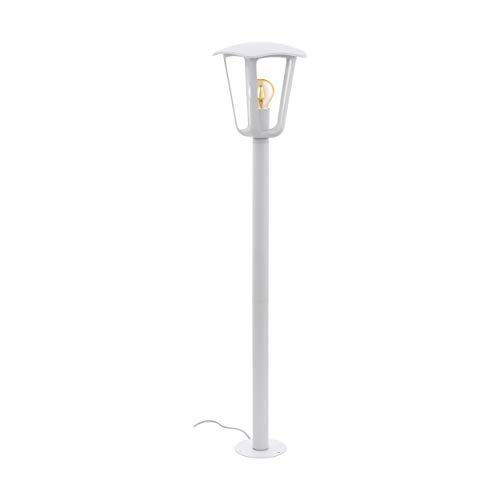 Eglo Monreale Lampada a Stelo per Esterni a 1 Luce, Attacco E27. IP44. in Alluminio e Plastica, Bianco