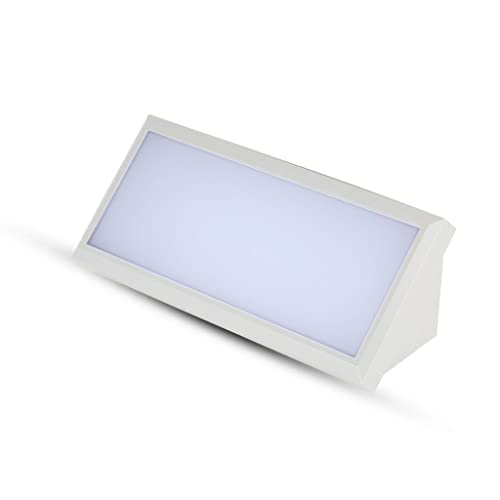 V-TAC VT-8054 Lampada LED da parete rettangolare 12W angolare colore bianco da esterno IP65 applique da muro luce bianco caldo 3000k sku