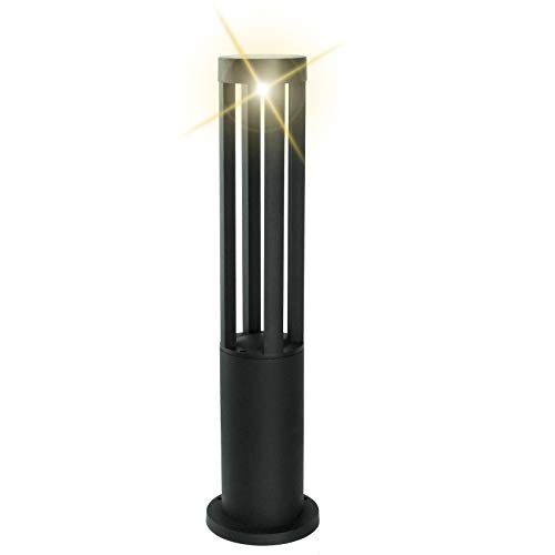 Universo [] Lampione moderno giardino IP65 LED COB potenza 12W resa luce 120W palo illuminazione viale percorso pedonale lampioncino in alluminio pressofuso H. 60cm alimentazione 230V