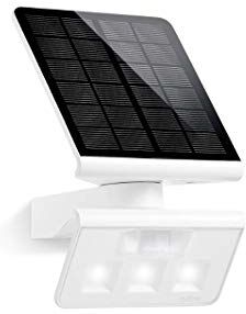 Steinel LED Solar Light XSolar L-S ONE bianco, lampada da parete, rilevatore di movimento, luce notturna, lampada solare da giardino, batteria ricaricabile da 2500 mAh