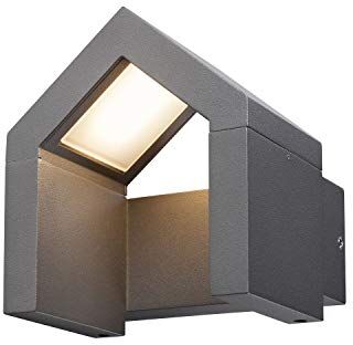 SLV Outdoor Wandaufbauleuchte, Anthrazit, RASCALI WL/Illuminazione per pareti, stradelli, ingressi, faretto LED plafone da Esterno, Lampada da Giardino / IP54 3000K 8W 330lm Antracite 8 W