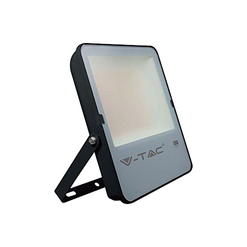 V-TAC Faro LED da Esterno con Chip Samsung 150W di Colore Nero Impermeabile, Luce Bianco Naturale