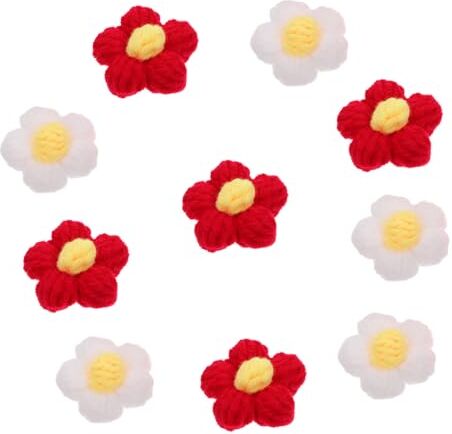 DRESSOOS 10 Pezzi Accessori Per Forcine Mollette Per Novità Spilla Fiore Fai Da Te Cucito Floreale Applique Patch Fiore Sentito Bambino Che Fa i Primi Passi Spillo Decalcomanie