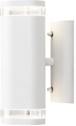 Konstsmide Modena Lampada da Parete in Alluminio, 9 x 14,5 x 23,5 cm (LxPxH), 2 lampadine da 35 W, IP44, Colore: Bianco Satinato