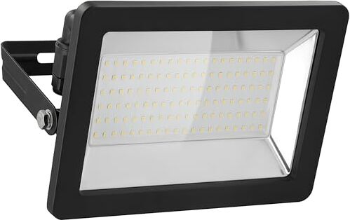 goobay Faretto LED da 100 W – Luce Bianca Neutra 4000 K – 8500 Lumen – Angolo di irradiazione 110 Gradi – Grado di Protezione IP65 – Nero