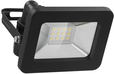 goobay Faretto LED da 10 W – Faretto LED da 10 W – Luce bianca neutra 4000 K – 850 Lumen – Angolo di diffusione 110 gradi – Grado di protezione IP65 – Nero