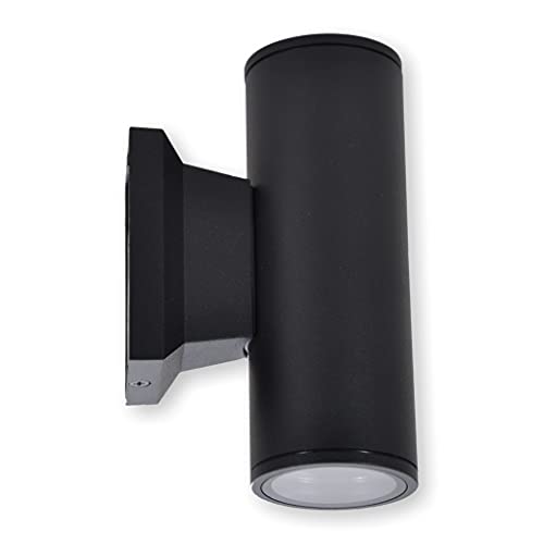 Aigostar Lampada da Parete Esterno Impermeabile IP65, GU10 Alluminio Up Down, Applique Moderna, Luce Muro Portico Corridoio Terrazza, Nero