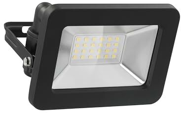 goobay Faretto LED da 20 W – Luce Bianca Neutra 4000 K – 1706 Lumen – Angolo di irradiazione 100 Gradi – Grado di Protezione IP65 – Nero