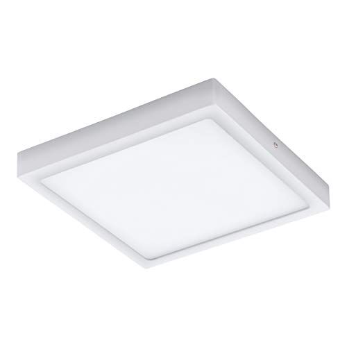 Eglo Lampada da soffitto a Led per esterno Argolis, Plafoniera da esterno a 1 luce per parete e soffitto, Lampadario da soffitto in alluminio e plastica, bianco, IP44