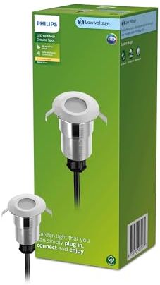 Philips LED GardenLink Spore Luce a Terra per Esterni 1x1W, 24V, IP67, Argento