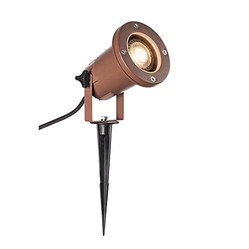 SLV BIG NAUTILUS lampada a picchetto per esterni, marrone, IP65, GU10 max. 11W
