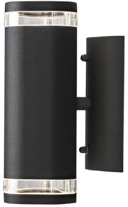 Konstsmide Lampada da Parete Modena, 9 x 14,5 x 23,5 cm, 2 x 35 W, IP44, Alluminio Laccato, Colore: Nero Opaco