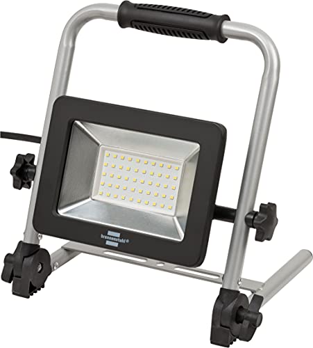 Brennenstuhl Faretto a LED mobile EL 4050 M/LED 50 W per interni ed esterni IP65 (faretto LED da lavoro 4500 lm con cavo da 1,5 m H07RN-F 3G1,0 e telaio pieghevole, IK08)