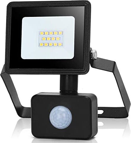 Aigostar Faretto con Sensore di Movimento,10W 950lumen Faro LED Esterno,Bianco Naturale 4000k,IP65 Impermeabile Faretti LED per Giardino, Cortile,Patio,Garage...