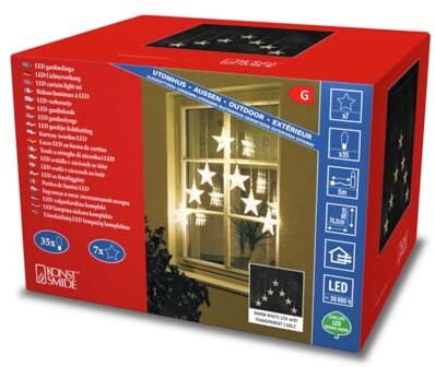 Konstsmide Tenda di 7 Luci LED a Forma di Stelle 0.03 W