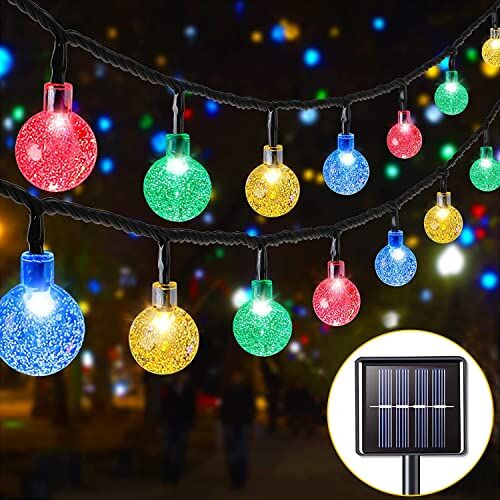 ONSTUY Catena Luminosa Esterno Solare,11M 60 LED Luci Solari Esterno,Impermeabile IP44 Lampada Solare per Giardino,8 Modalità Luci Solari Esterno per Giardino,Patio,Festa(Colore)