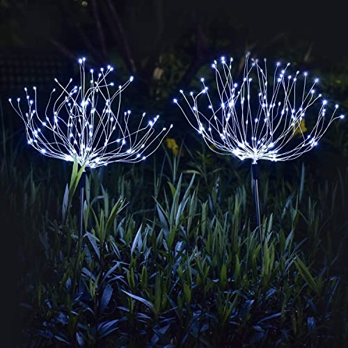 Mixtooltoys Luci Solari Esterno, 120 LED Lampada Solari Fuochi d'Artificio Luci, DIY Decorative Paesaggio Luci Impermeabile per Giardino Terrazze Esterni Cortile