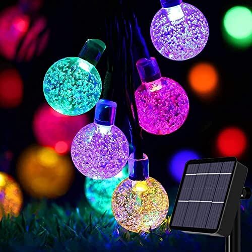 Useber Catena Luminosa Esterno Solare, 50 LED Impermeabile Luci Stringa Solare per Casa, Giardino, Feste, Natale,Balcone(Colorato)