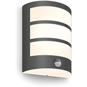 Philips LED Python, Lampada a Parete con sensore di movimento, LED integrato, IP44, Luce Bianca Calda, Antracite Philips LED Python, Lampada a Parete con sensore di movimento, LED integrato, IP44, Luce Bianca Calda, Antracite