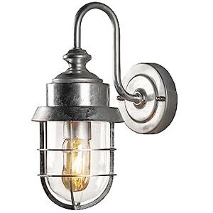 Konstsmide Cerignola Lampada da parete E27, in acciaio zincato, vetro trasparente Konstsmide Cerignola Lampada da parete E27, in acciaio zincato, vetro trasparente