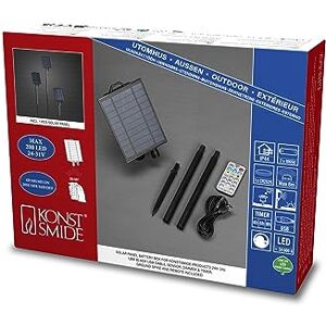 Konstsmide Scatola batteria solare con sensore di luce, timer, dimmer e multifunzione, per esterni, 2 batterie al litio / 1 CR2025 (incluse), colore: Nero Konstsmide Scatola batteria solare con sensore di luce, timer, dimmer e multifunzione, per esterni, 2 batterie al litio / 1 CR2025 (incluse), colore: Nero