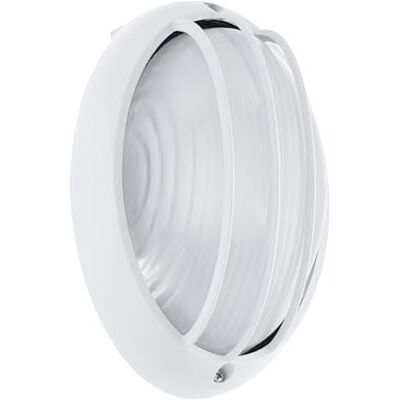 Eglo LED lampada da soffitto esterna Siones 1, lampada da soffitto per esterni, applique in alluminio pressofuso bianco, vetro strutturato, luce calda, IP44 Eglo LED lampada da soffitto esterna Siones 1, lampada da soffitto per esterni, applique in alluminio pressofuso bianco, vetro strutturato, luce calda, IP44