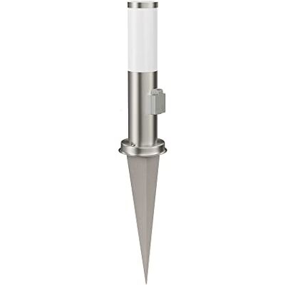 ledscom.de Dissuasore luminoso PORU con picchetto a terra per esterni, acciaio inox, rotondo, 38,5 cm, attacco, incl. lampada E27, 471lm, bianco extra-caldo ledscom.de Dissuasore luminoso PORU con picchetto a terra per esterni, acciaio inox, rotondo, 38,5 cm, attacco, incl. lampada E27, 471lm, bianco extra-caldo