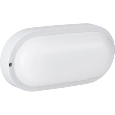 Eglo LED lampada da parete esterna Boschetto-E, luce decorativa ovale da muro, plastica bianca, illuminazione neutra, IP54 Eglo LED lampada da parete esterna Boschetto-E, luce decorativa ovale da muro, plastica bianca, illuminazione neutra, IP54