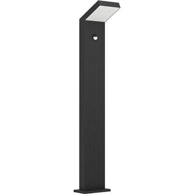 Eglo Lampada esterna LED Grottazzolina con sensore di movimento, luce decorativa da giardino in alluminio nero, IP65, illuminazione calda, 80 cm Eglo Lampada esterna LED Grottazzolina con sensore di movimento, luce decorativa da giardino in alluminio nero, IP65, illuminazione calda, 80 cm