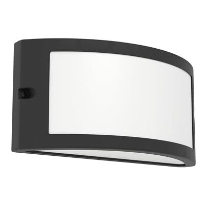 Eglo Applique esterna Poggiarello, lampada da parete in plastica antracite, luce decorativa con portalampada E14, IP54 Eglo Applique esterna Poggiarello, lampada da parete in plastica antracite, luce decorativa con portalampada E14, IP54