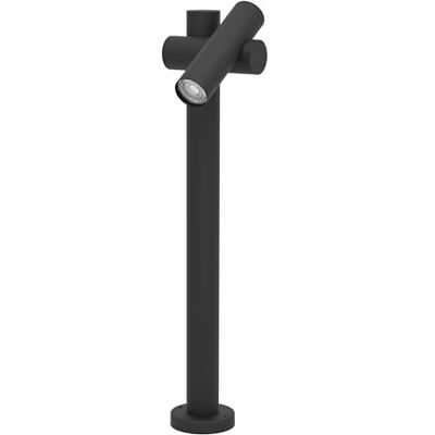 Eglo LED lampada esterna Fossignano, luce decorativa da giardino con spot orientabile, apparecchio da terra in alluminio nero, IP44, illuminazione calda, 70 cm Eglo LED lampada esterna Fossignano, luce decorativa da giardino con spot orientabile, apparecchio da terra in alluminio nero, IP44, illuminazione calda, 70 cm