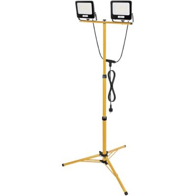 EMOS 2 faretti LED impermeabili GLARO con treppiede, 2 x 30 W da 3000 lm 2 fari da lavoro con supporto telescopico in ferro, resistenti alle intemperie, ad alta efficienza, bianco neutro EMOS 2 faretti LED impermeabili GLARO con treppiede, 2 x 30 W da 3000 lm 2 fari da lavoro con supporto telescopico in ferro, resistenti alle intemperie, ad alta efficienza, bianco neutro