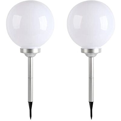 LUMI JARDIN 2 Palline solari da conficcare nel Terreno ∅30cm Moony W30 Bianco LUMI JARDIN 2 Palline solari da conficcare nel Terreno ∅30cm Moony W30 Bianco