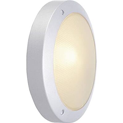 SLV BULAN lampada a parete/plafone outdoor, QC35, rotonda, grigio, vetro satinato, E14 max. 60W SLV BULAN lampada a parete/plafone outdoor, QC35, rotonda, grigio, vetro satinato, E14 max. 60W